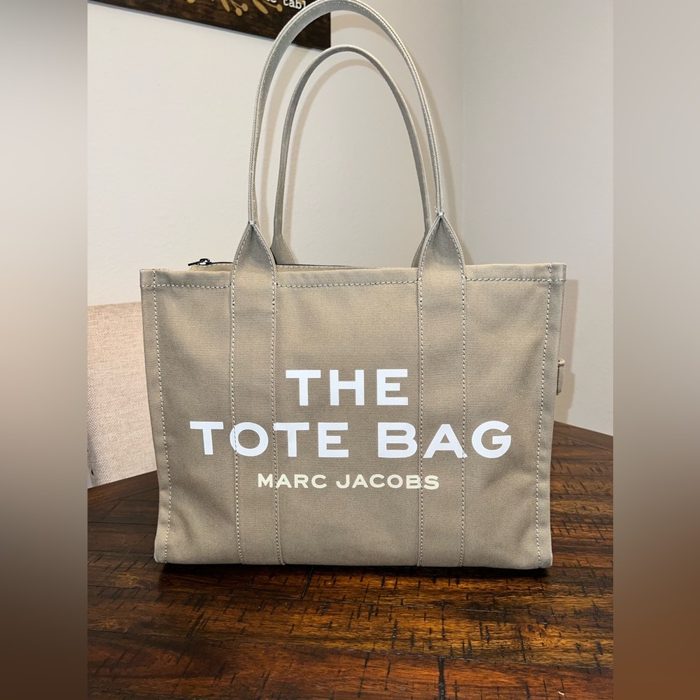 Marc Jacobs Tote Bag - large, slate green, canvas